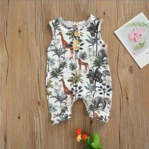 Safari baby haram pants romper